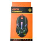 موس سیم دار چراغ دار گیمینگGREAT GR-310