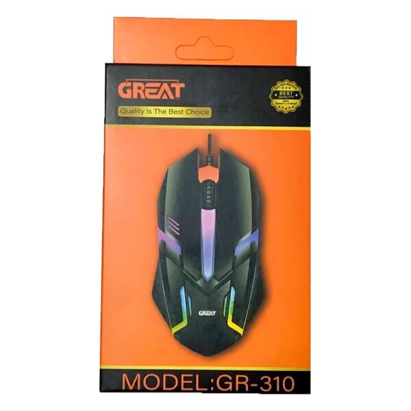 موس سیم دار چراغ دار گیمینگGREAT GR-310